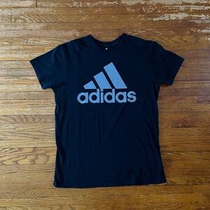 Adidas Black golf T-Shirt with adidas Logo amplifier alike material athletic fit